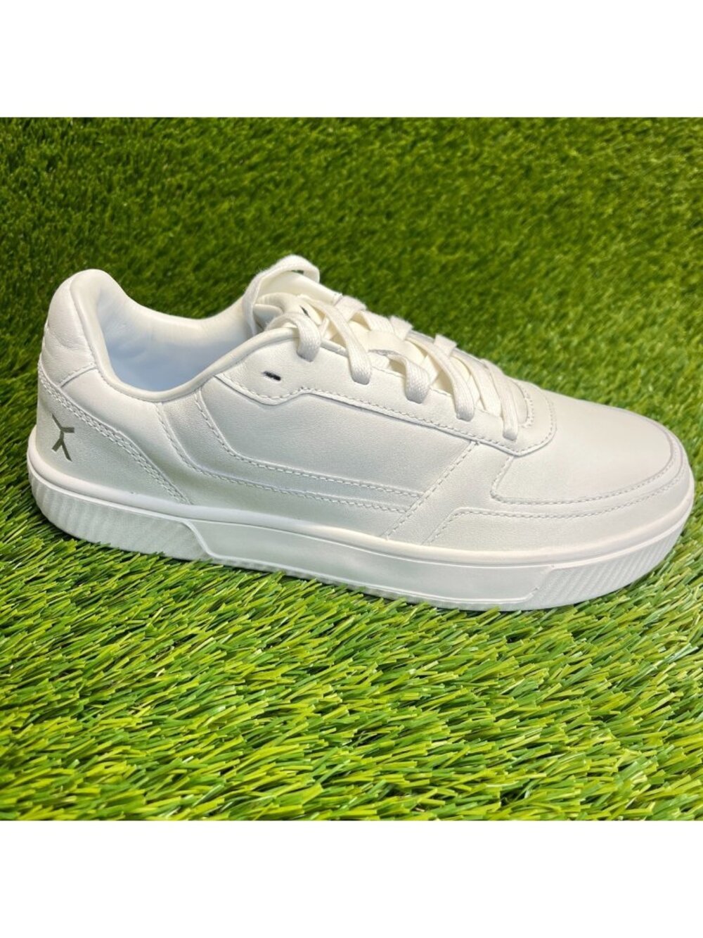 Flux Footwear Adapt Leather Trainer White Womens Size 9 Athletic Shoes Sneakers